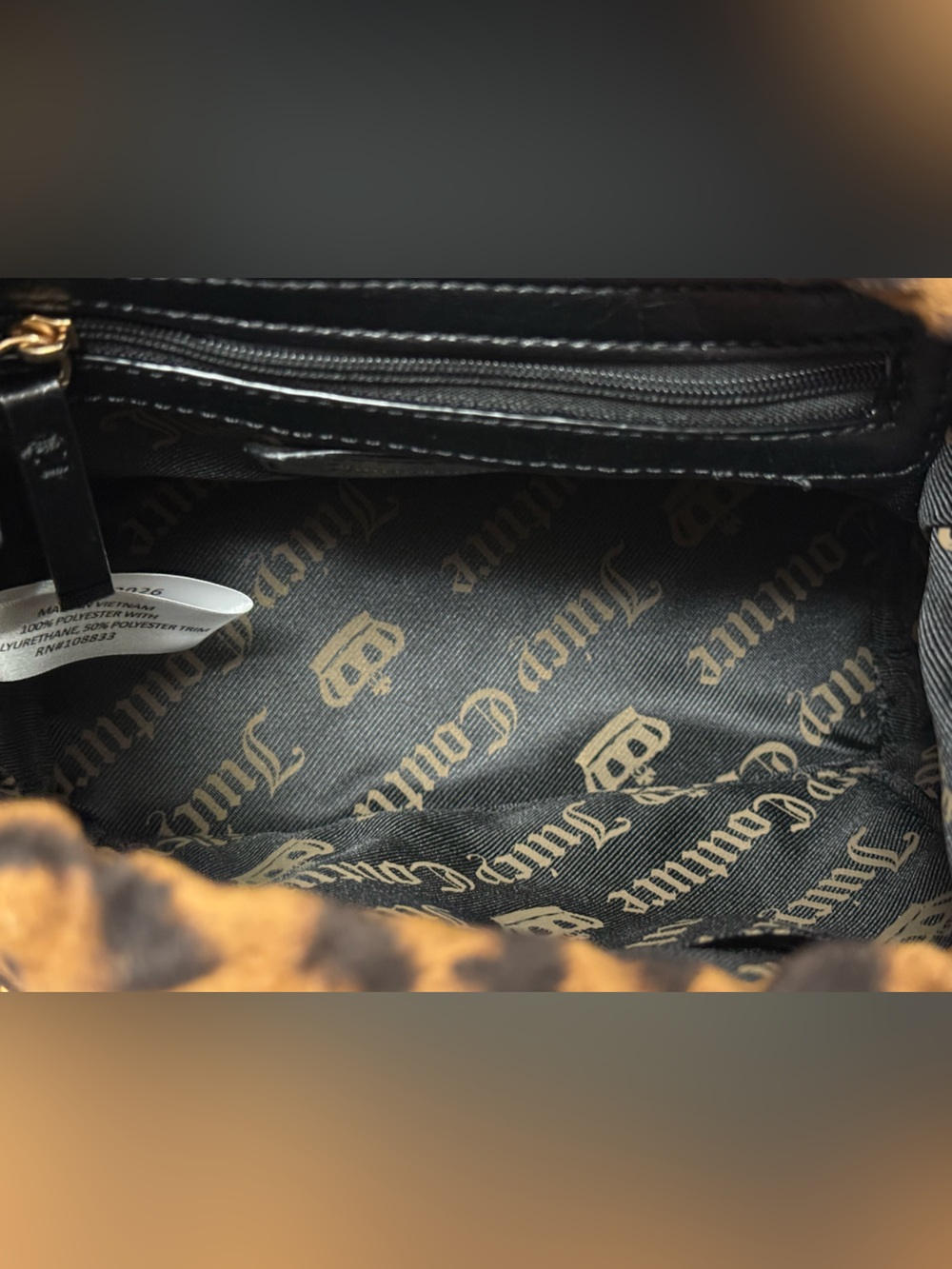 Juicy Couture Leopard Print Shoulder Bag with Gold Chain - Picture 11 of 13